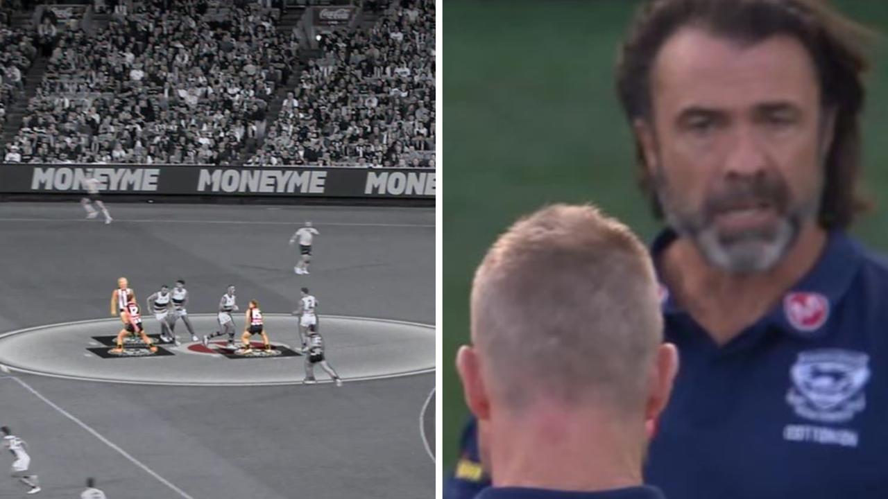 Collingwood 50m penalties against Adelaide for not standing on the mark, video, Nathan Buckley on Chris Scott’s spray, Garry Lyon says Jack Gunston can kick 100 goals