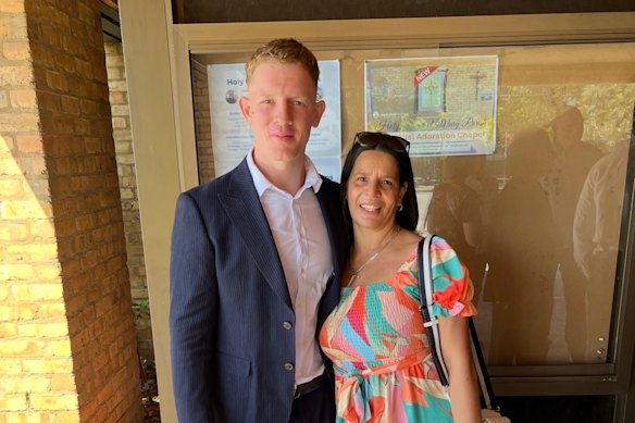 Tigers forward Alex Seyfarth and his No.1 fan, his mum, Yasmin.