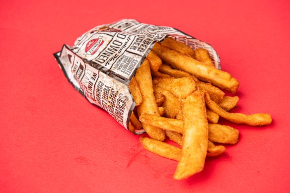 Schnitz beer-battered chips.