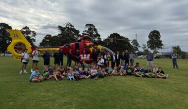 A free junior rugby clinic hosted by rugby great, Brad Fittler attracted plenty of enthusiastic youngsters to the WORLD Sporting Precinct last week. A highlight of the event was the arrival of theWestpac Lifesaver Rescue Helicopter Service helicopter. (PS)