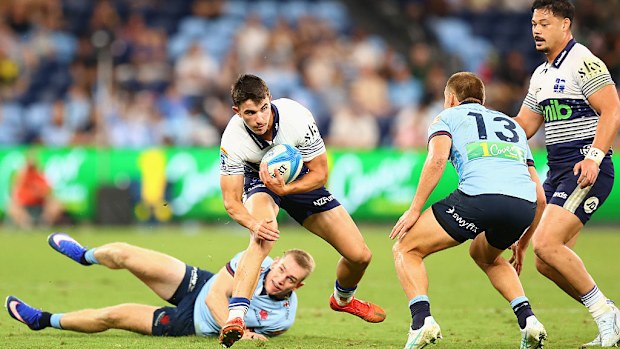 Payton Spencer of the Blues in action.