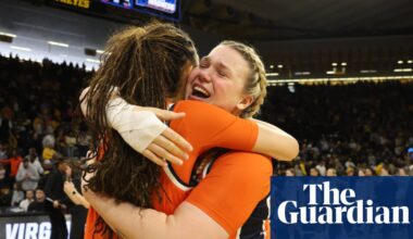 Women’s NCAA Tournament: Kymora Johnson soars as Virginia shock No 2 Iowa in double OT | College basketball