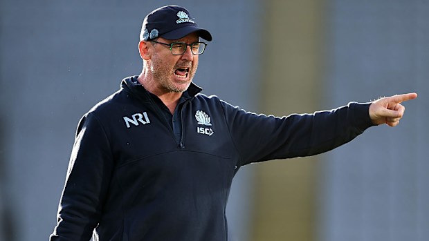 Coach Dan McKellar of the Waratahs at Eden Park.