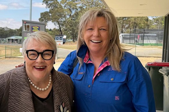 Liberal MP Bev McArthur with Susanne Marro (right), who on Wednesday dropped out of the race to be a candidate for the party in November’s state election.