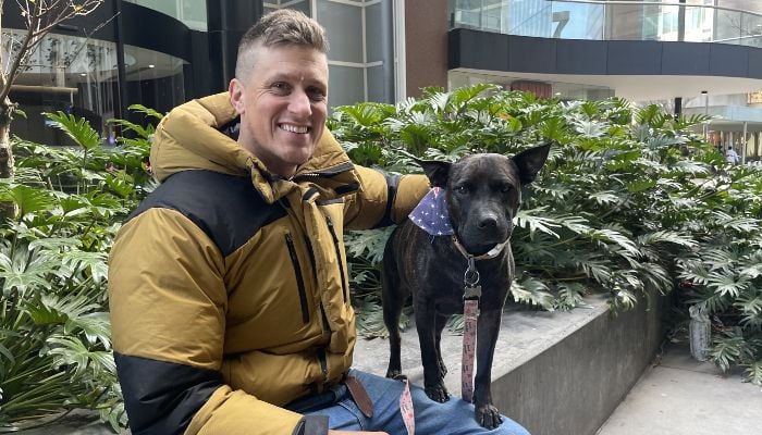 Sydney-based AI consultant Conyngham and his dog Rosie can be seen in this undated image. — X/@paul_conyngham