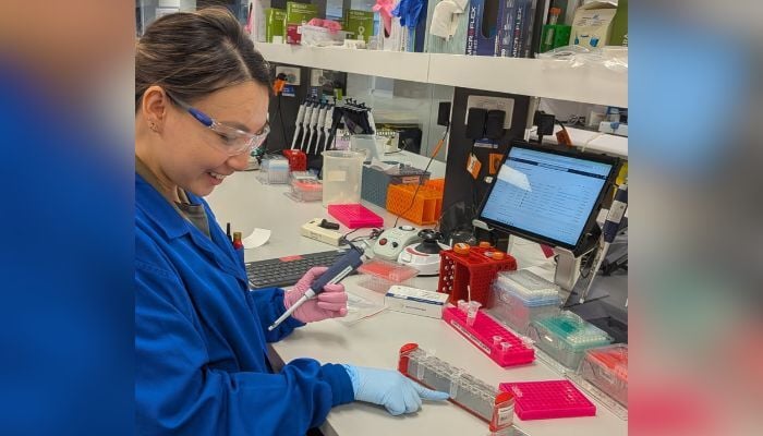 Rosies RNA waiting in a PCR tube prior to sequencing. — X/@paul_conyngham