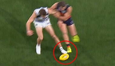 Adelaide Crows penalised for last touch rule, free kick to Geelong Cats, Review Centre, Tom Atkins and Zac Taylor, latest news