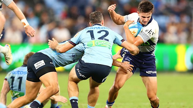 Payton Spencer of the Blues in action.