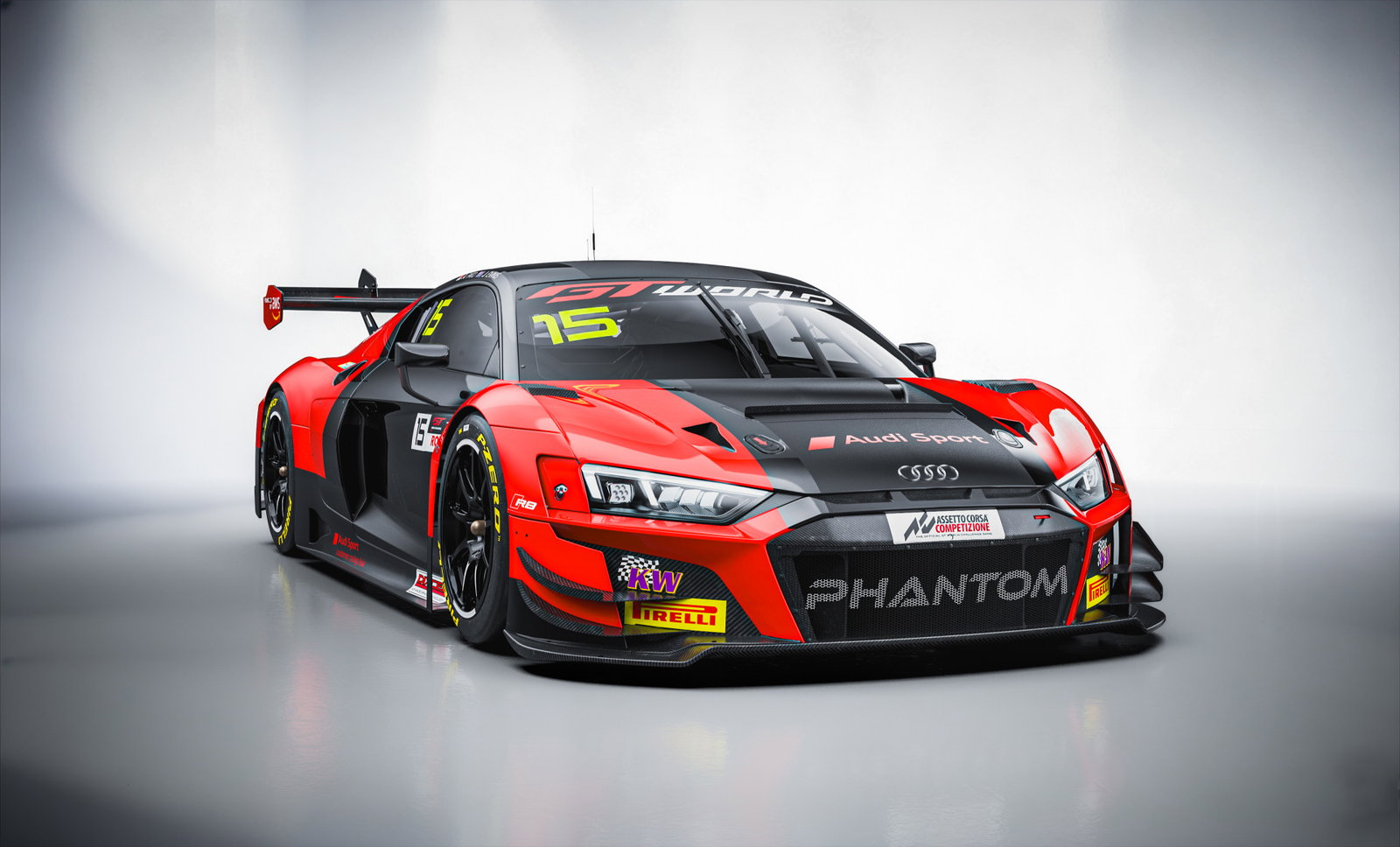 Jaxon Evans' #15 Phantom Global Racing Audi R8 he will race in GT World Challenge Asia.