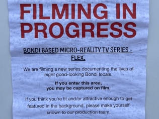 New Bondi reality show sparks backlash after sign asks beachgoers who aren’t 'fit or attractive' to avoid camera range