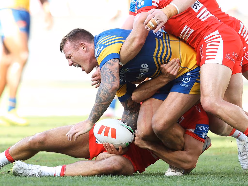 Dual try controversies, sin bin blow open Dragons-Eels clash - Daily Telegraph Sydney