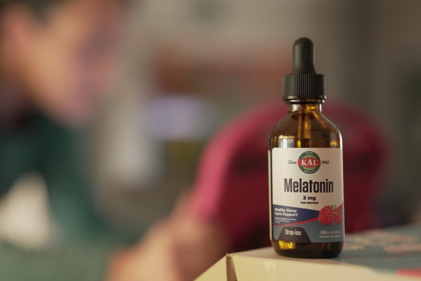 A bottle of melatonin.