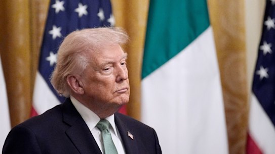 US President Donald Trump at the White House on Tuesday.