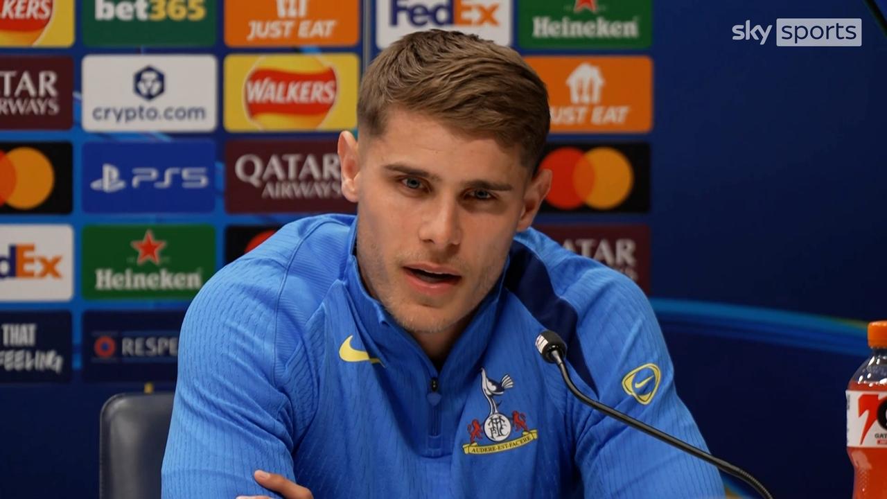 Micky van de Ven fires back at claims Tottenham players don’t care about relegation, Champions League Round of 16, Spurs v Atletico Madrid, press conference, video, latest