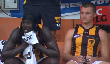 Jack Ginnivan slapped on the wrist by AFL after wearing ring under glove during Hawthorn’s loss to GWS