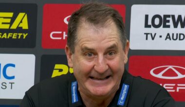 Ross Lyon Opening Round press conference, St Kilda Saints vs Collingwood Magpies, content with not tagging Nick Daicos harder, Scott Pendlebury time on interchange, latest news