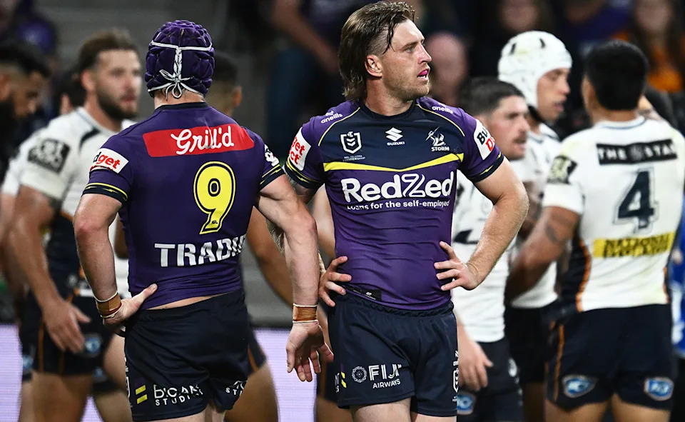 Cameron Munster during Melbourne's loss to the Broncos.