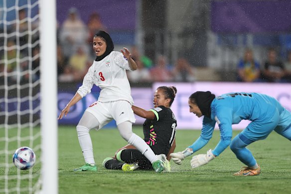 Iran’s Maryam Yektaei during the match against Australia earlier this month.
