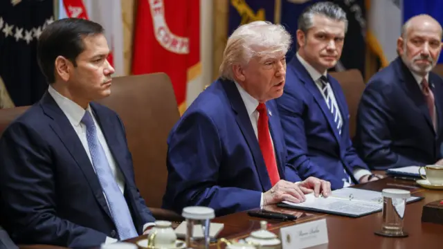 Trump hosts a cabinet meeting