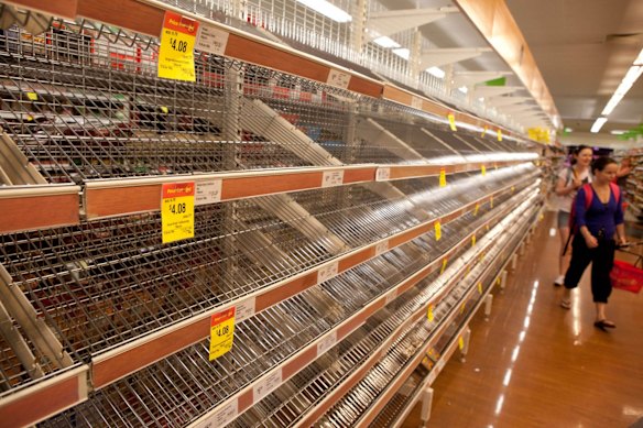 The prospect of bread, pasta and meat shortages can also spook shoppers.