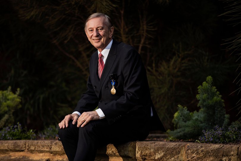 Dennis Cometti after his AO honour in 2019.