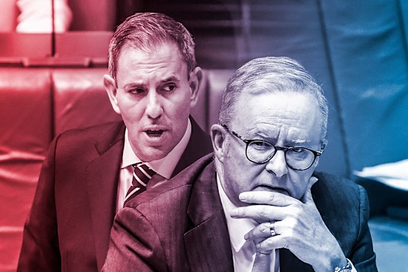Treasurer Jim Chalmers and Prime Minister Anthony Albanese. More than any other factor, Australians blame the government for rising costs.