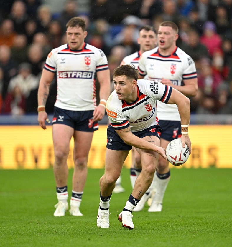 AJ Brimson in action for England during the 2025 Ashes series.