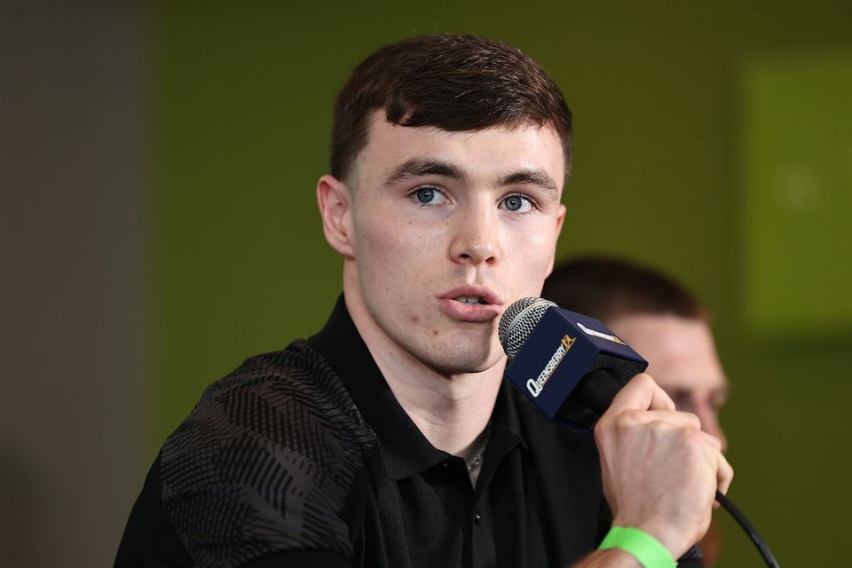 Bobbi Flood faces Hungarian Bela Istvan Orban in the 3Arena on his 21st birthday. Photo: Queensberry/Leigh Dawney