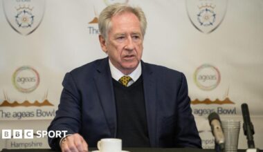 A screen at a match during The Hundred reads 'The Hundred is for everyone'