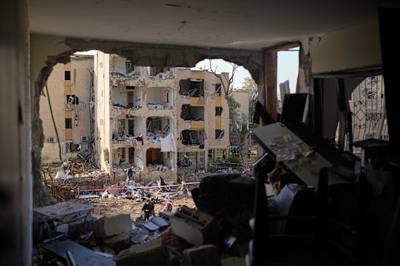 The strike destroyed buildings and injured dozens of people.