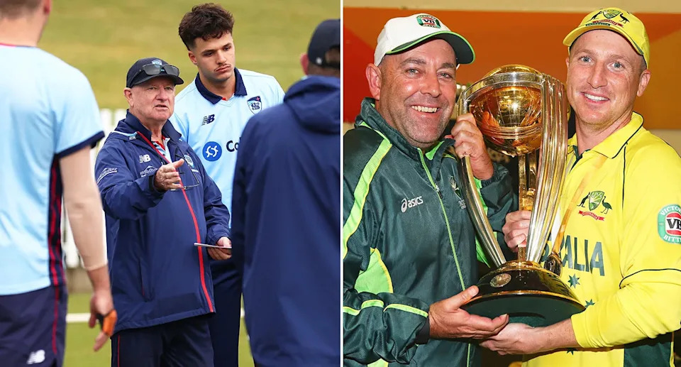 Pictured right is Brad Haddin and Greg Shipperd on left.