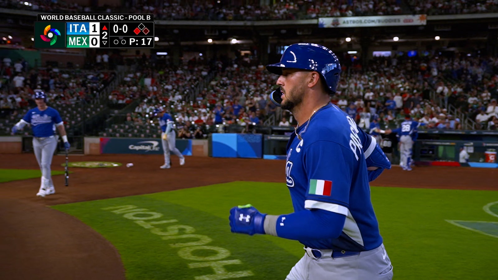 Vinnie Pasquantino hits solo home run, giving Italy early lead over Mexico