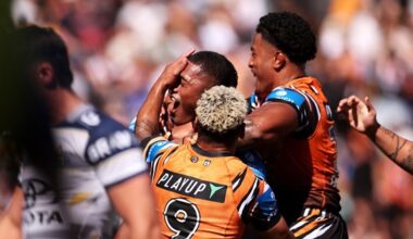 NRL 2026, live blog, round 2, Wests Tigers, Cowboys, Dragons, Storm, Panthers, Sharks, match highlights, updates, coaches media conferences
