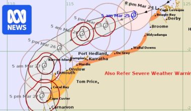 Tropical Cyclone Narelle re-forms off WA, expected to reach category three