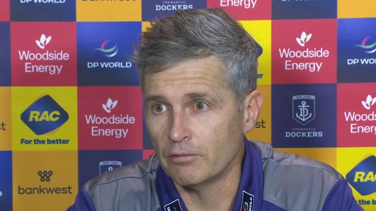 Justin Longmuir post match press conference, video, Fremantle Dockers loss to Geelong Cats, Opening Round advantage, latest news
