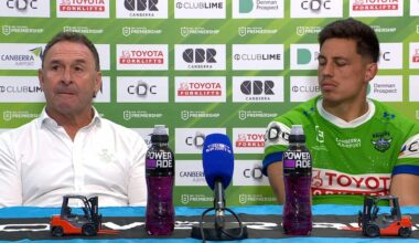 Ricky Stuart frustrated with Corey Horsburgh sin bin, Joseph Tapine, Canberra Raiders vs Cronulla Sharks, Round 4