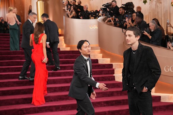 Timothée Chalamet’s extraordinary award season run has hit a bump.