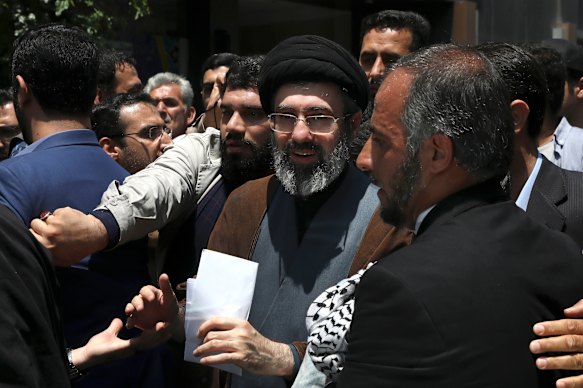 Mojtaba Khamenei, the son of Iranian supreme leader Ayatollah Ali Khamenei, attends the annual Quds, or Jerusalem Day, rally in Tehran in 2019.