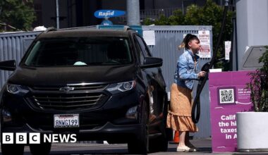 US gas price tops $4 for first time since 2022 - BBC