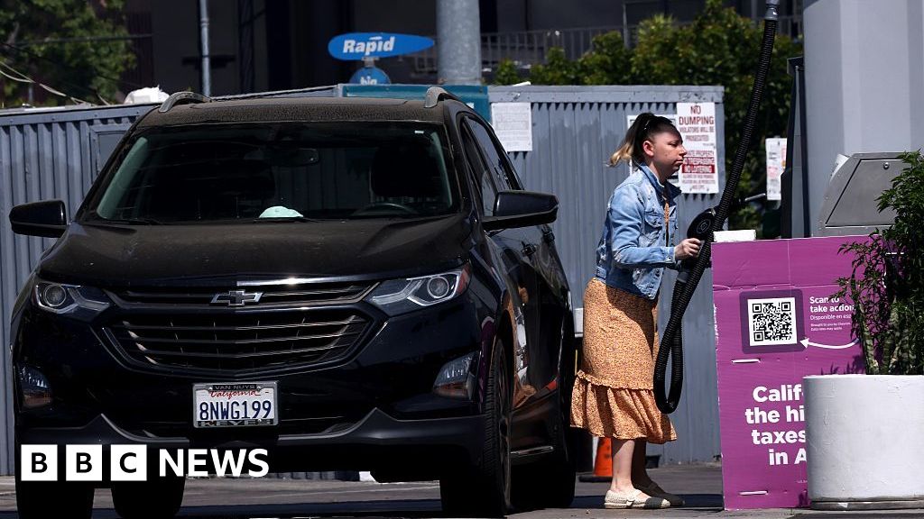 US gas price tops $4 for first time since 2022 - BBC