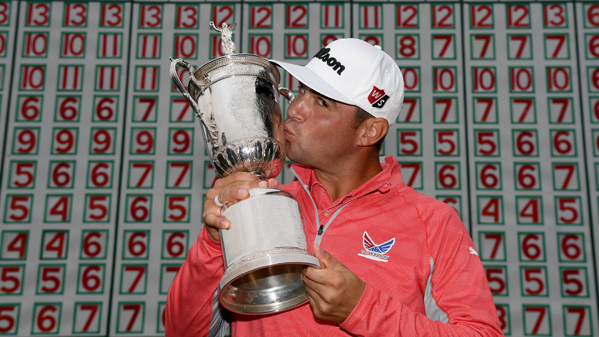 Gary Woodland with the US Open trophy