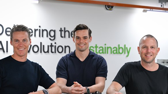 Firmus Technologies founders Oliver Curtis, Tim Rosenfield and Jonathan Levee.