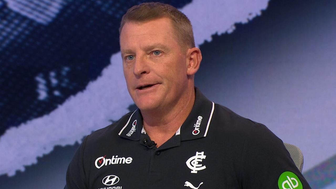 Chris Scott says Tanner Bruhn faced egregious injustice with false sexual assault charges, Michael Voss denies claim he is coaching for his life, Carlton Blues head coach, explains change in environment, play Sydney in Opening Round, AFL 360, latest news