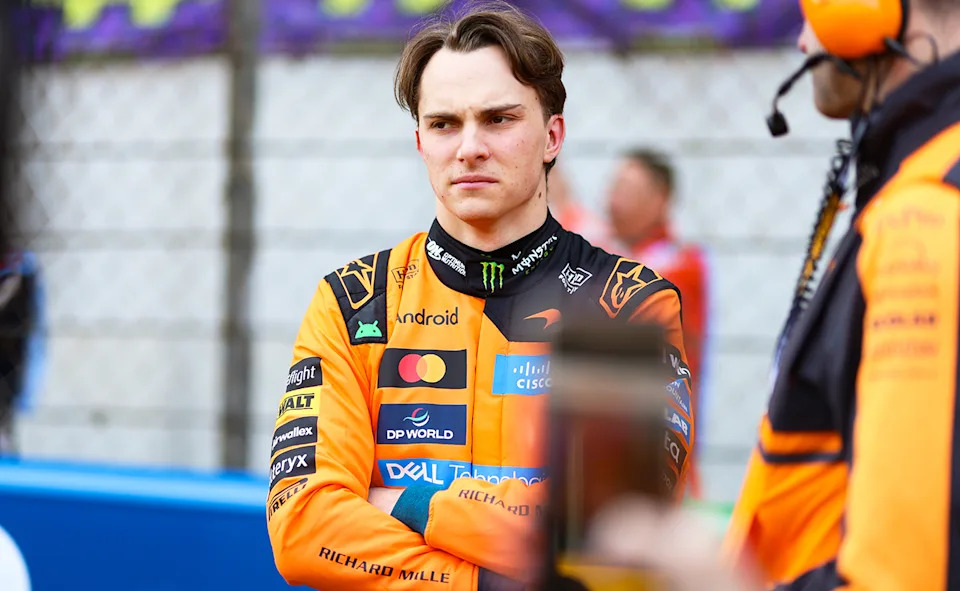 Oscar Piastri, pictured here after McLaren's double disaster in China.