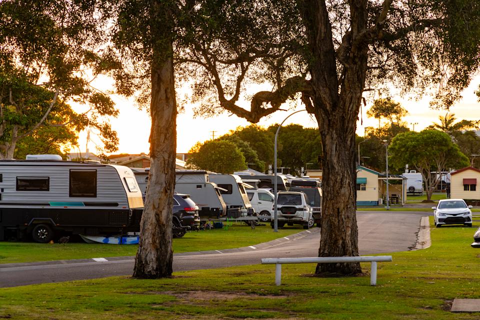 A caravan park in Australia. 