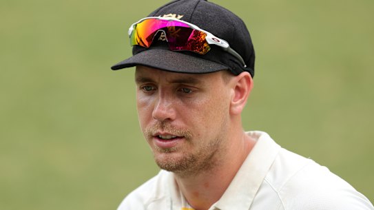 Cam Green in action for WA against NSW in a Sheffield Shield match on Monday in Sydney.