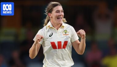 Australia's Annabel Sutherland dominates against India on day one of pink-ball Test