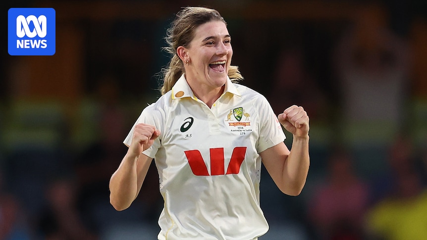 Australia's Annabel Sutherland dominates against India on day one of pink-ball Test