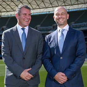 Cricket Australia chairman Mike Baird and chief executive Todd Greenberg.
