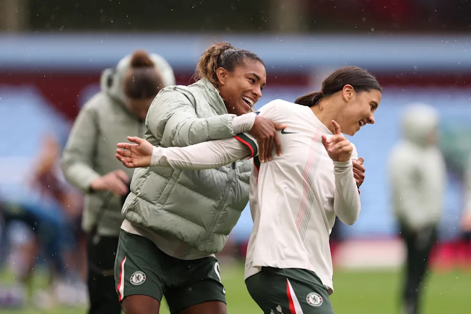 Catarina Macario and Sam Kerr.